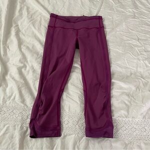 Lululemon SZ 4 Magenta Run For Days Camo Crop Leggings